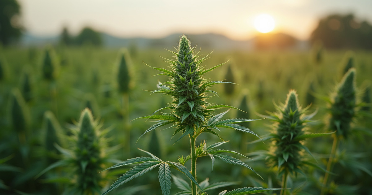 Harvested hemp material being handled